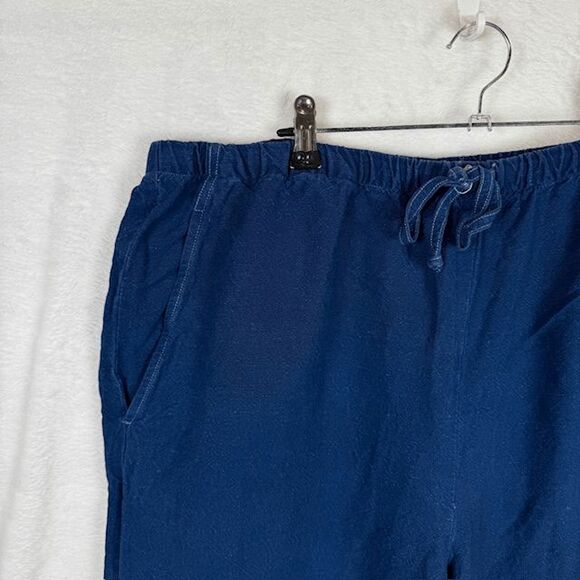 Eileen Fisher Italian Linen Rayon Blend Lantern Pants Drawstring Blue Size Large - Picture 2 of 12